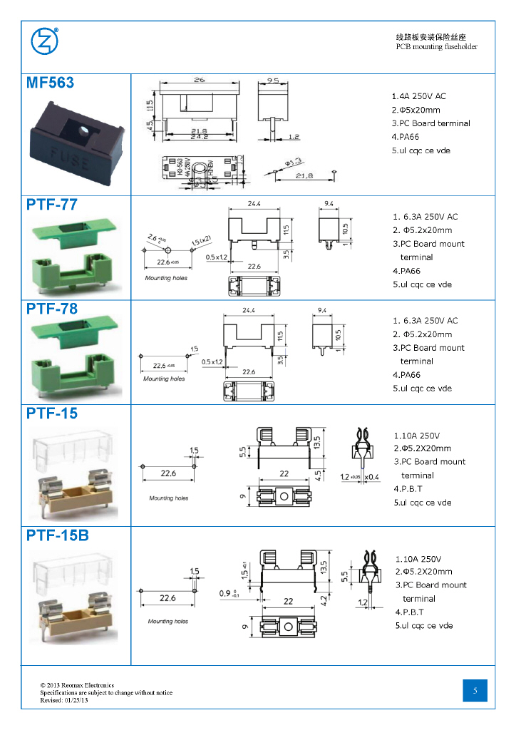 瑞卓保險絲 REOMAX fuse